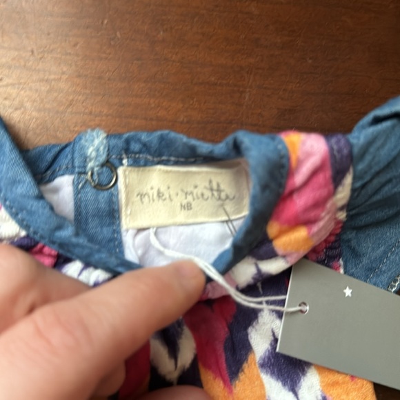 Miki Miette Bubble Romper Onesie NB NWT - Picture 2 of 3